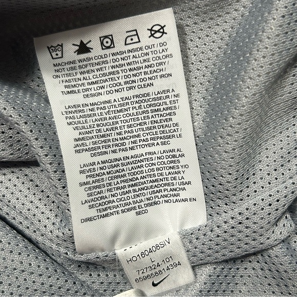 Nike Men's Sportswear Windbreaker Hooded Jacket White Black Grey Size Large - Picture 6 of 8